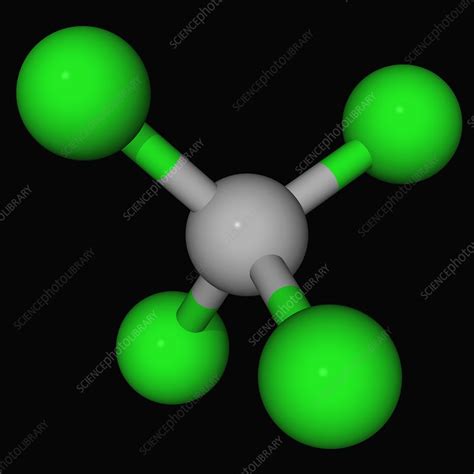 Carbon tetrachloride molecule - Stock Image - F004/5594 - Science Photo Library