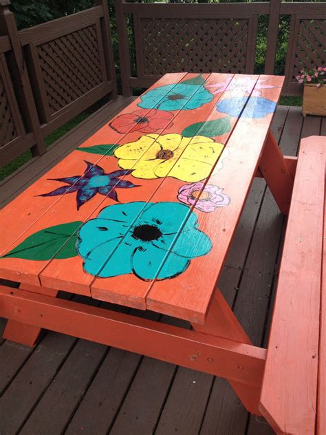 20+30+ Creative Painted Picnic Tables