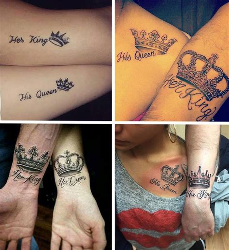 King And Queen Tattoos | Best Couple Tattoo Ideas | Wife tattoo, Best ...