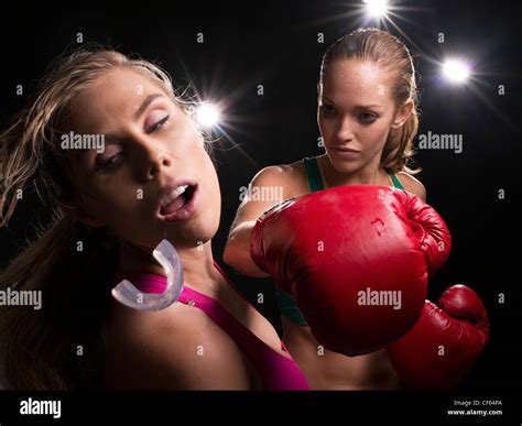 Female Boxing Knockout punch Stock Photo: 43776050 - Alamy