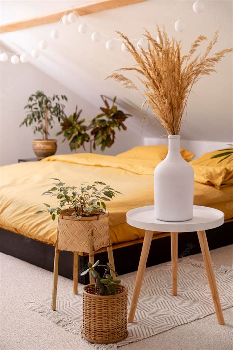 Premium Photo | Minimalist bedroom design with plants