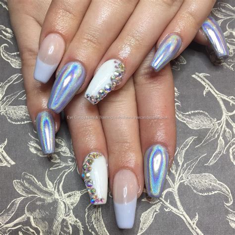 Eye Candy Nails & Training - Ballerina acrylics with baby blue gel ...