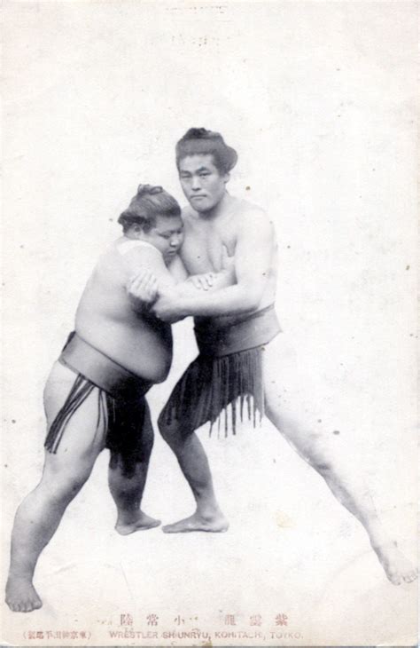 Sumo wrestlers Kohitachi & Shiunryu, c. 1910. | Old Tokyo