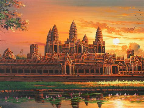 Khmer art painting | Temple photography, Angkor wat, Angkor wat cambodia