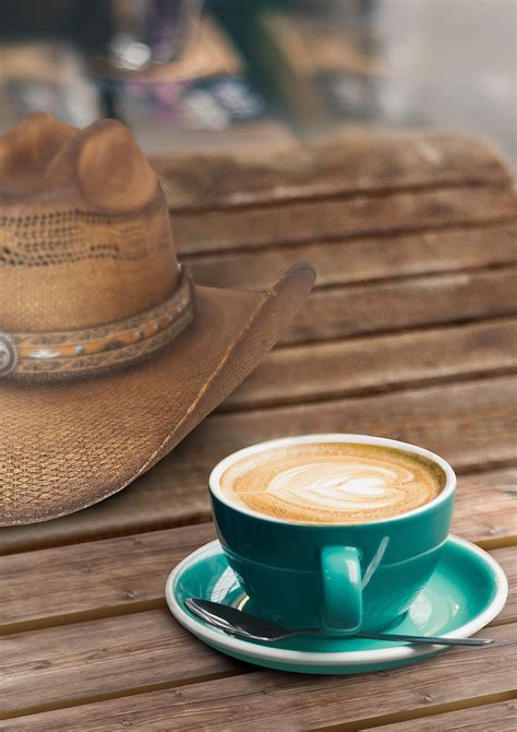 Online crop | HD wallpaper: coffee, cafe, late, milk, cowboy, western, hat, cowboy hat ...