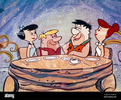 Betty Rubble, Barney Rubble, Fred Flintstone, Wilma Flintstone , "The Flintstones" (circa 1960 ...