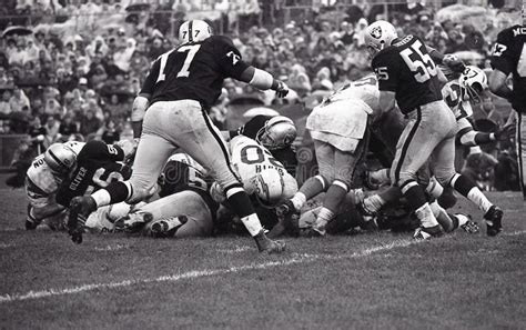 Vintage NFL San Diego Chargers Contra Oakland Raiders, El 13 De Octubre De 1968 Fotografía ...