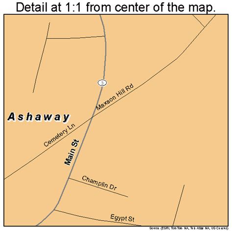 Ashaway Rhode Island Street Map 4403520