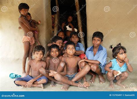 INDIAN VILLAGE CHILDREN editorial photography. Image of home - 15793497