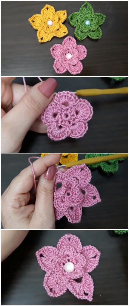 Crochet Easy Flower Ornament - Love Crochet