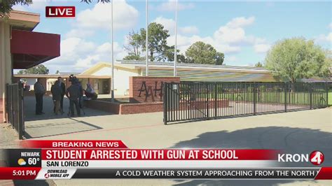 1 detained after reports of student with gun at Arroyo High School in San Lorenzo