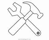 Hammer And Wrench Coloring Page For Kids Free Hardwar  Vrogueco sketch template