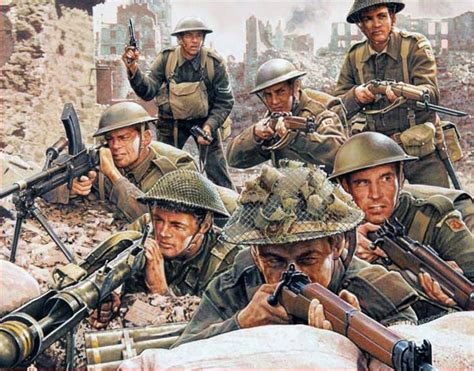 WWII British Infantry | Military artwork, Military drawings, War art