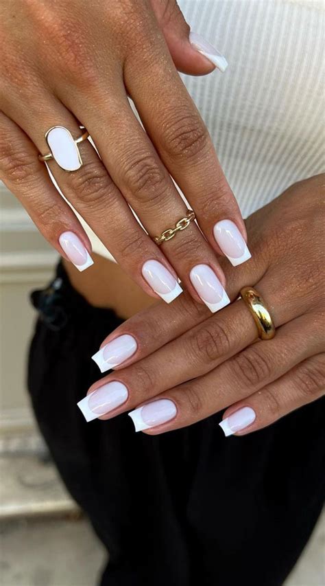 40 Stylish French Tip Nails for Any Nail Shape : Hailey Bieber Glazed ...