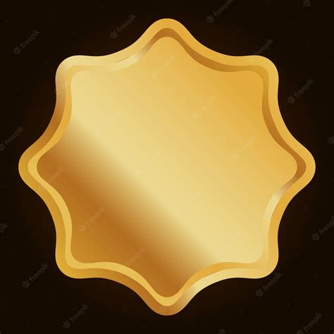 Premium Vector | Gold blank metallic label or seal icon image