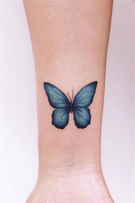 65 Beautiful Butterfly Tattoo Ideas to Decorate Your Body | Butterfly tattoos on arm, Blue ...