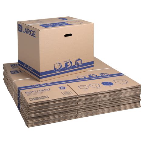 Pen+Gear Large Recycled Moving and Storage Boxes, 24 in. L x 16 in. W x ...