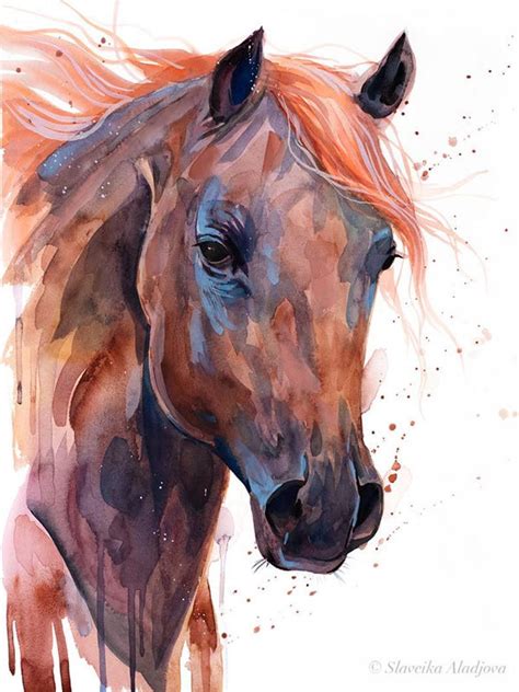 Watercolor Horse Painting, Watercolor Animals, Painting Prints, Canvas ...