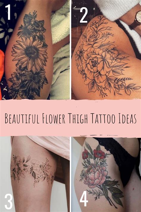 Thigh Tattoo Placements, Women Tattoo Placement, Feminine Thigh Tattoos, Thigh Tattoo Simple ...