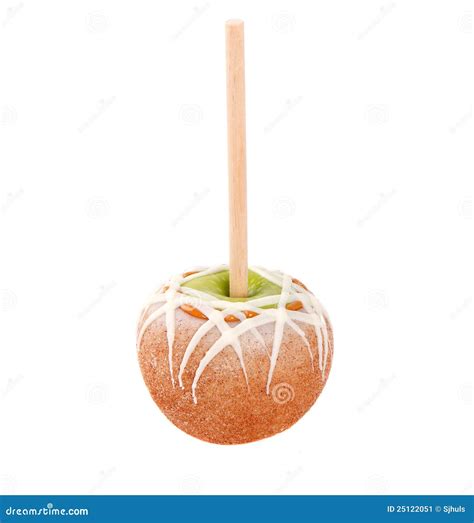 Caramel And Chocolate Covered Apple On A Stick Stock Image - Image of glazed, halloween: 25122051