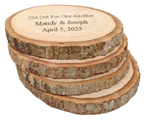 rustic wood coaster custom wood coasters Personalized Coasters engraved ...