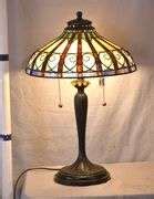 Ornate Tiffany style lamp with stained glass shade; 16209-003 - R.H. Lee & Co. Auctioneers
