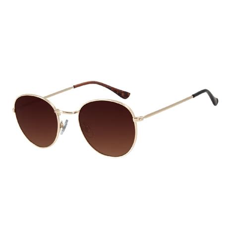 Chilli Beans Round Gold Sunglasses - OCMT2822 in Kuwait | Xcite