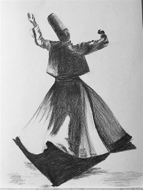 Whirling Sufi Drawing by Samina Kausar - Fine Art America