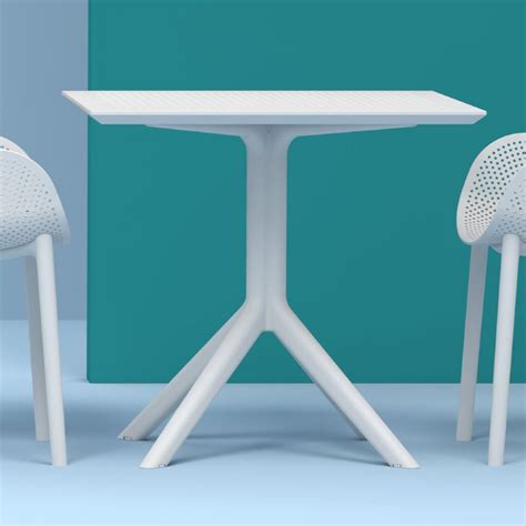 Sky Square Dining Table 31" White ISP106-WHI by Siesta | Compamia