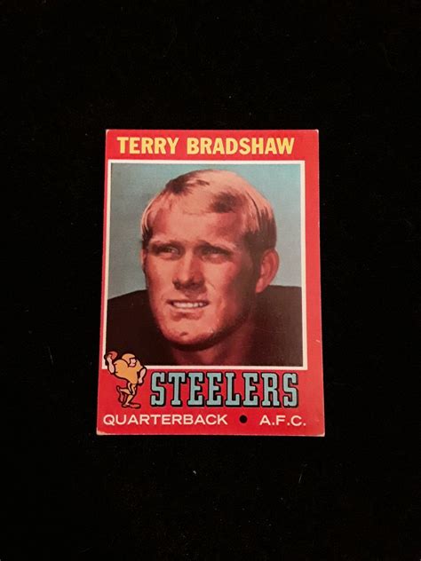 1971 Topps Terry Bradshaw Rookie Card No Creases