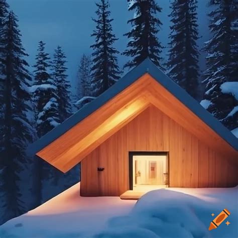 Cozy minimalist alpine cabin