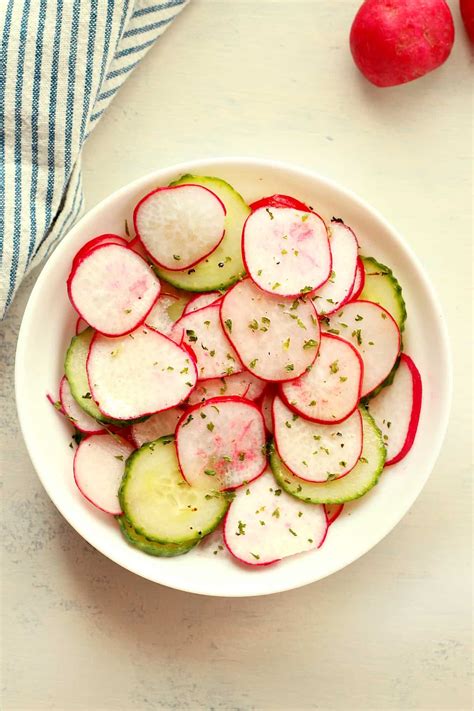 Quick Radish Salad - Crunchy Creamy Sweet