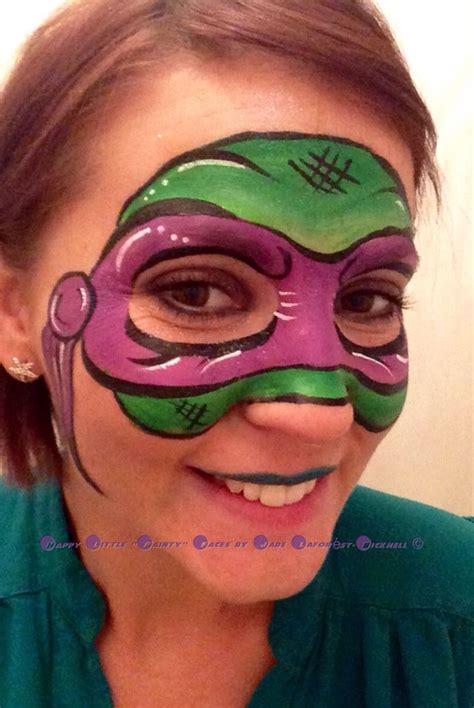 Donatello TMNT face paint. Ninja turtles by me painted on me Face ...