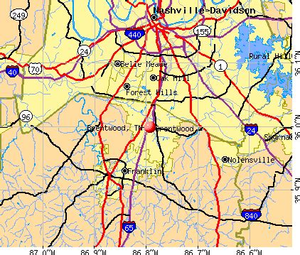 Brentwood, Tennessee (TN) profile: population, maps, real estate ...