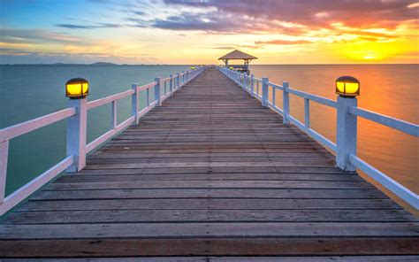 Pier at Sunset - Image Abyss