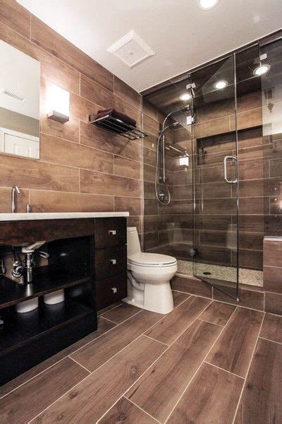 Wood Tile Bathroom Remodel