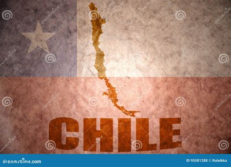 Chile vintage map stock photo. Image of material, city - 95581288