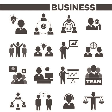 Business People Icons Set 1185180 Vector Art at Vecteezy