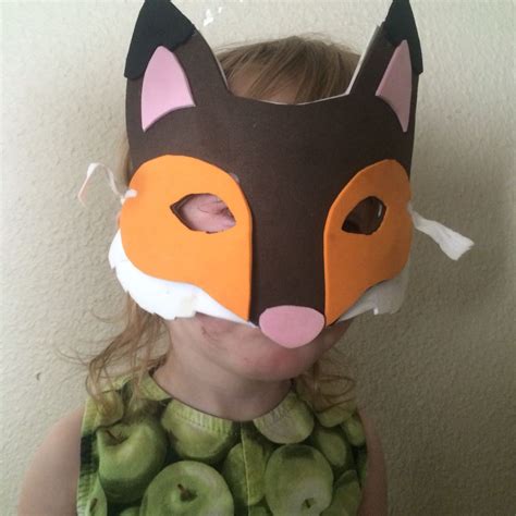 Foxy Loxy mask made from layered craft foam hot glued together and a ...