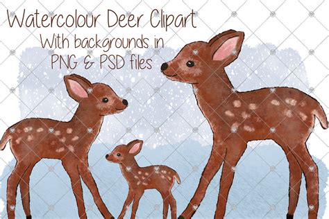 Deer Clipart, Animal Family Clipart, Christmas Clipart,