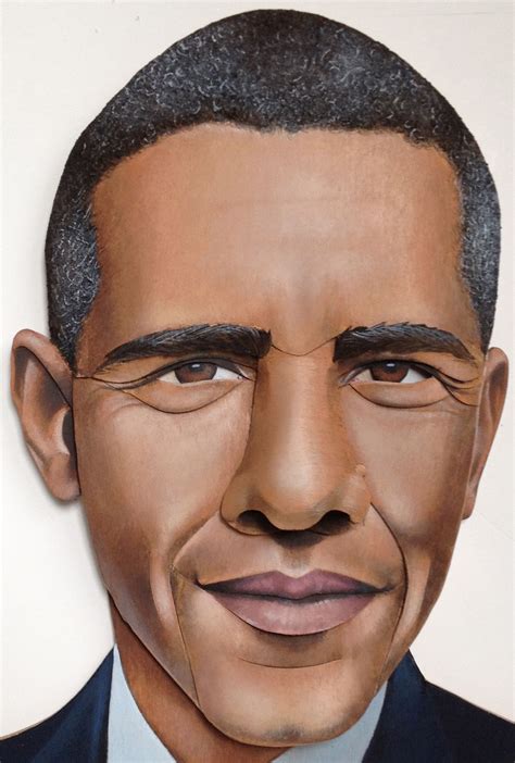 mixed media wooden presidential portrait of Barack Obama by Brook Meinhardt Illustration | Obama ...