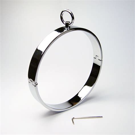 Stainless Steel Locking Slave Collar Ring Bondage Restraint Fetish Fancy Costume #R2 Play Sexy ...