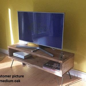TV Stand Rustic TV Stand Reclaimed Solid Wood TV Stand - Etsy UK