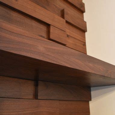 Hand Made Walnut Shelving With Walnut Wall Panel by Chicago Makers ...