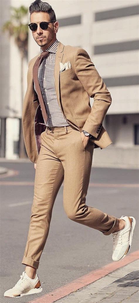 How To Style A Khaki Suit Correctly | Stylish mens outfits, Mens outfits, Suit combinations