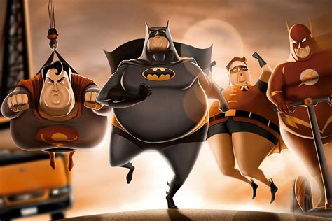 Fat Batman and Friends Digital Art by Arjuna Virendra - Fine Art America