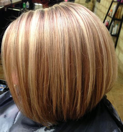 Blonde highlights. Inverted bob haircut. Inverted Bob Haircuts, Angled ...