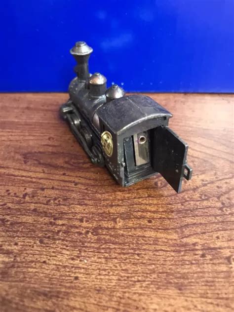 VINTAGE MINIATURE DIE-CAST Metal Train Steam Locomotive Pencil Sharpener 3" long $15.00 - PicClick