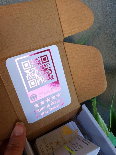 Foiled Metallic QR Code Stickers, Small Business, Review Link, Website Link, Social Media ...