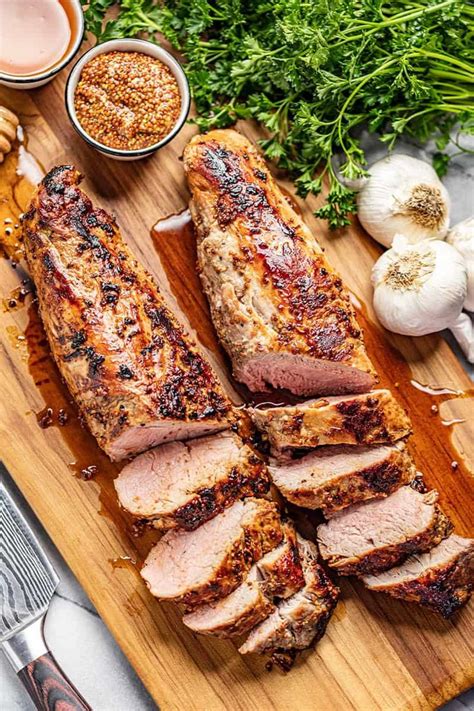 Honey Dijon Garlic Roasted Pork Tenderloin | Tenderloin recipes, Pork loin recipes, Juicy pork ...